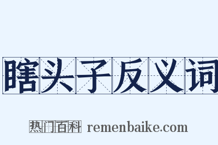 瞎头子反义词是什么意思的图片